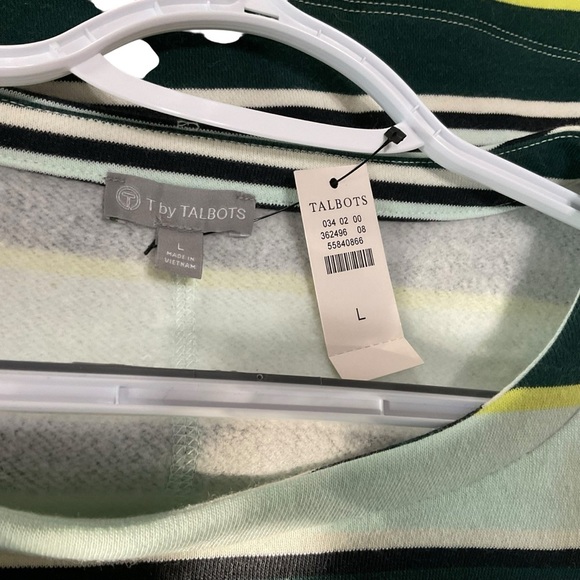 Talbots Classic French Terry Pullover - Goodies Stripe - Picture 4 of 9